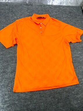 Walter Hagen Men’s Essentials Polo Shirt Orange XL Short Sleeve Performance Golf